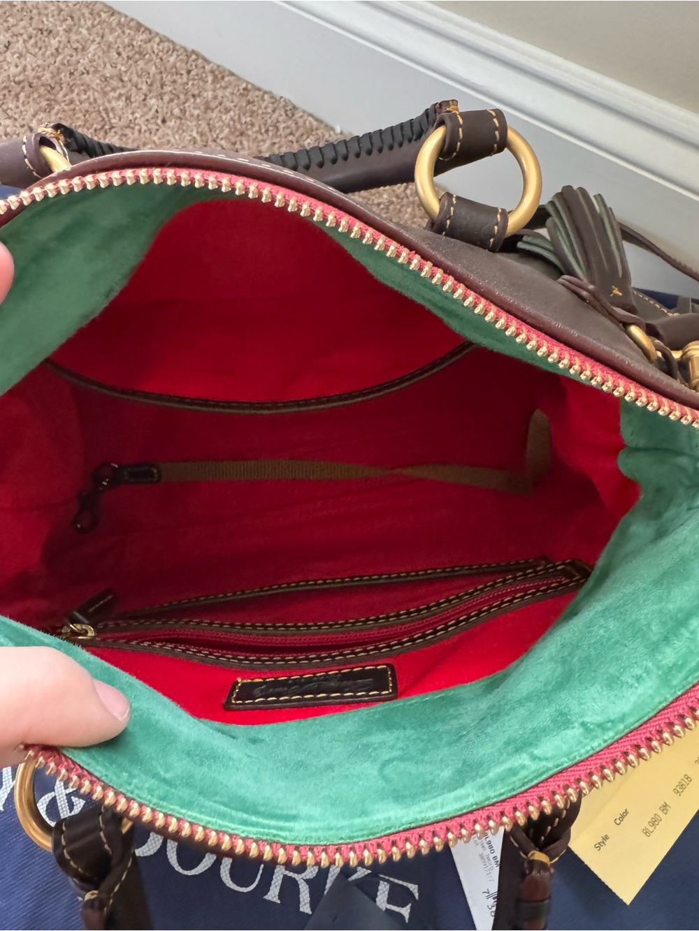 Dooney and Bourke Florentine satchel in Brown Tmoro - Picture 10 of 10